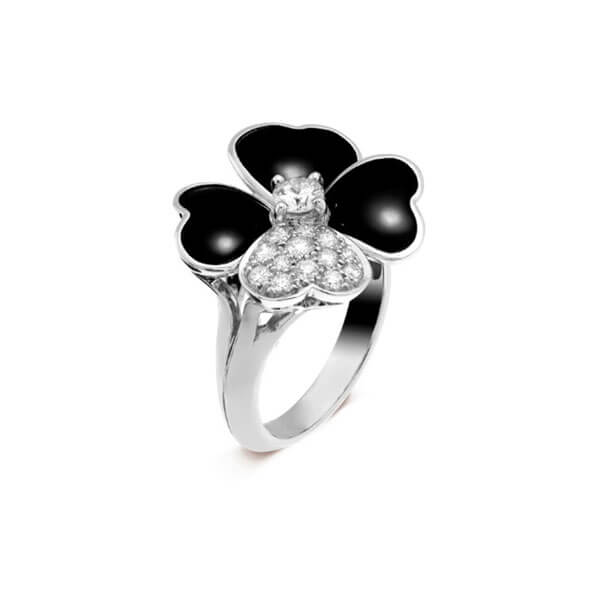 即日対応☆ヴァンクリーフ＆アーペル コピー VanCleef&Arpels コスモス リング  ミディアムモデル VCARO51X00