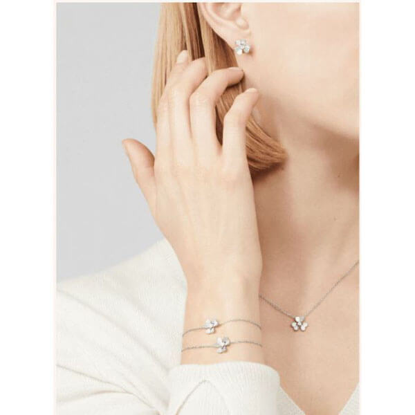 ヴァンクリーフ＆アーペル ネックレス 偽物*Van Cleef & Arpels フリヴォルネックレスミニモデル 豪華ダイヤ入り