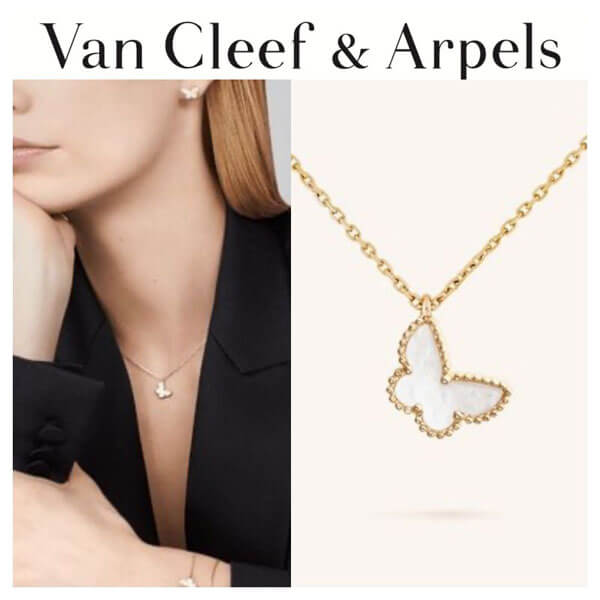 ヴァンクリーフ＆アーペル ペンダント 偽物 Van Cleef & Arpels ◇ Sweet Alhambra パピヨン ネックレス