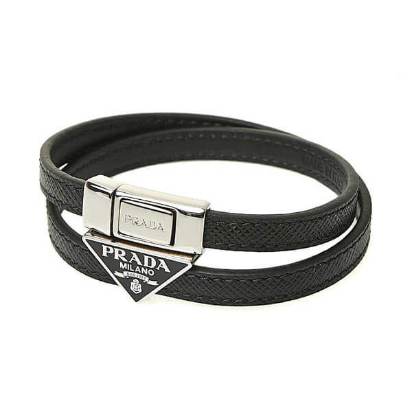 プラダ ブレスレット 偽物★送料関税込★PRADA★ロゴ ブレスレット★人気