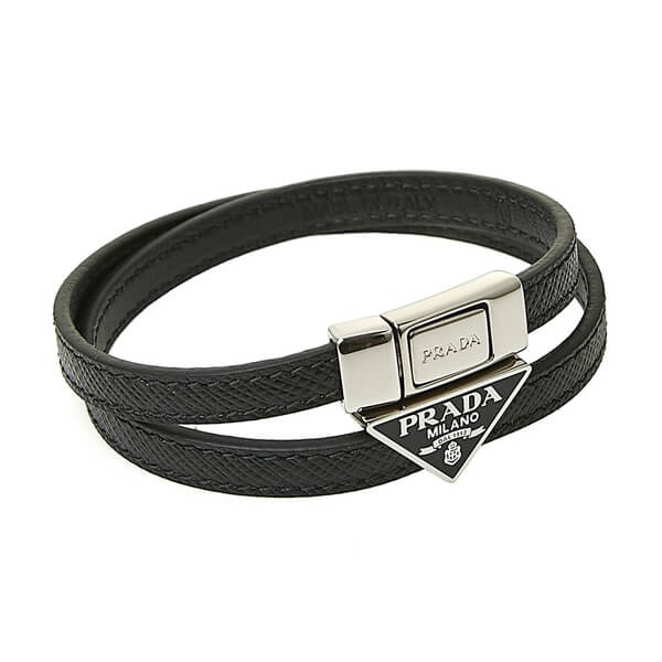 プラダ ブレスレット 偽物★送料関税込★PRADA★ロゴ ブレスレット★人気