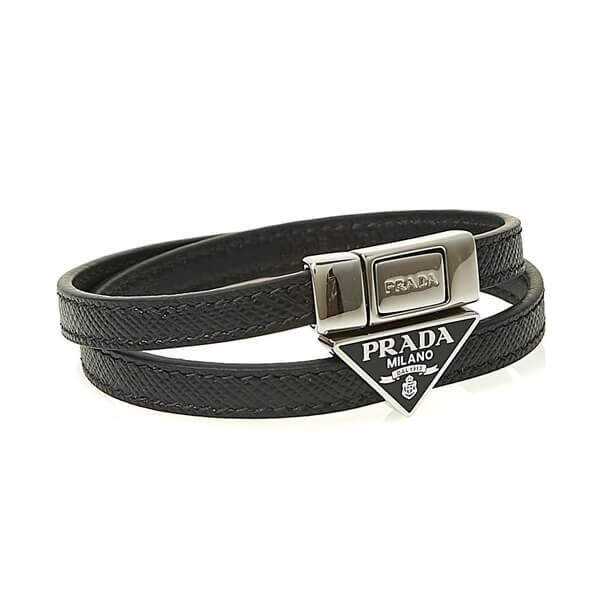 プラダ ブレスレット 偽物★送料関税込★PRADA★ロゴ ブレスレット★人気
