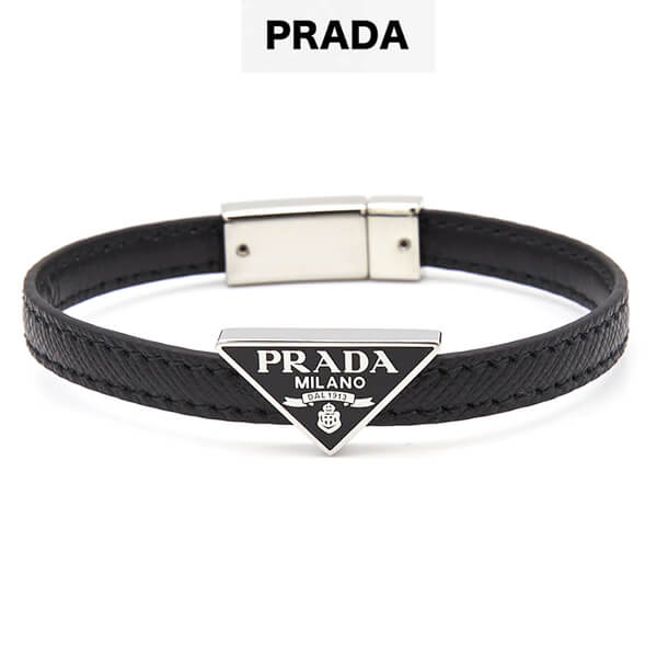 PRADA★プラダ ブレスレット 偽物 ロゴ SAFFIANO LEATHER ブレスレット_2IB289 053 F0002