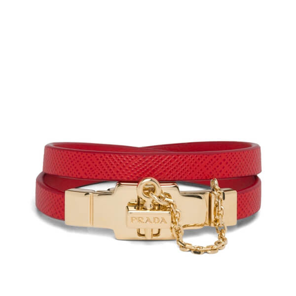 【PRADA】プラダ ブレスレット コピー サフィアーノ☆ダブルラップブレスレット*1IB310_053