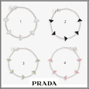 プラダ ブレスレット コピー 限定【PRADA】プラダ ロゴトライアングル ブレスレット ４色