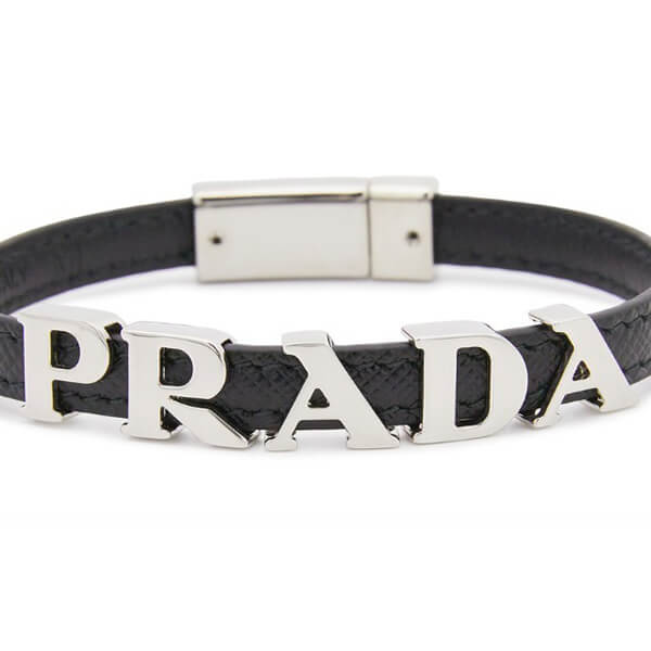 プラダ ブレスレット コピー ◆PRADA◆UNISEX ロゴ サフィアーノ ブレスレット