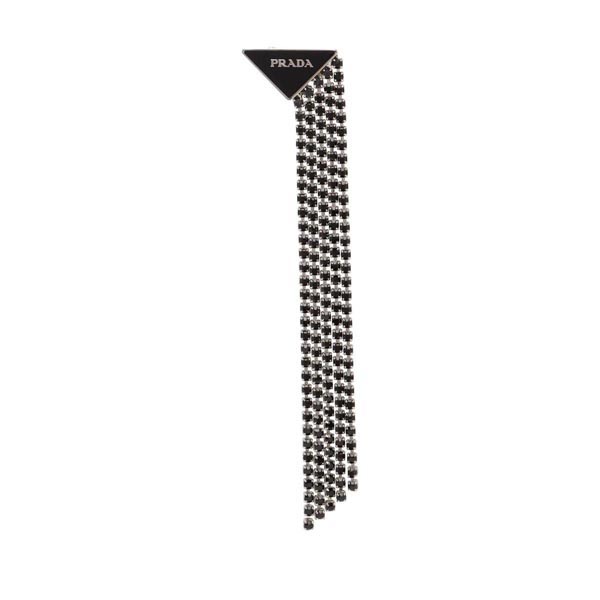プラダ シンボル ペンダント ピアス コピー 2021SS【PRADA】ロゴ シルバー