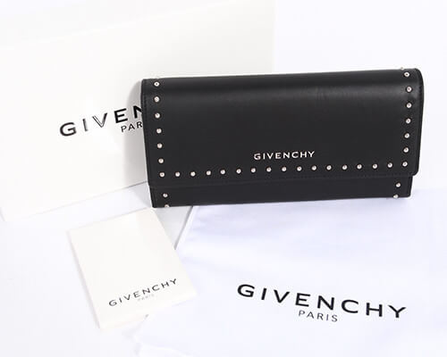 GIVENCHY ジバンシィスーパーコピー 16SS PANDORA スタッズ 二つ折り長財布_BLACK BC06214694 001