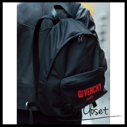 GIVENCHY UOMO10月号 ジバンシィスーパーコピー 16AW ロゴ入り バックパック