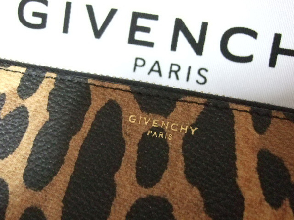 GIVENCHY ジバンシィスーパーコピー レオパード柄 大きいサイズのラウンドジップ長財布