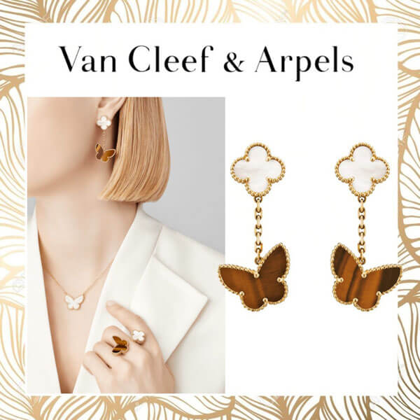 お洒落【Van Cleef & Arpels】ヴァンクリーフ＆アーペル 偽物 ラッキーアルハンブラ☆ピアス