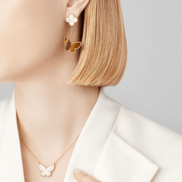 お洒落【Van Cleef & Arpels】ヴァンクリーフ＆アーペル 偽物 ラッキーアルハンブラ☆ピアス