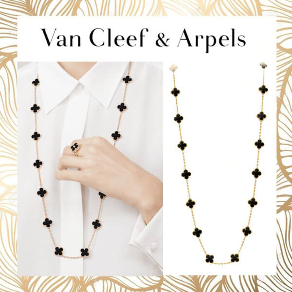 アルハンブラ パロディ 上品【Van Cleef & Arpels】ヴァンクリ 偽物  ヴァンクリーフ＆アーペル コピー ビンテージアルハンブラ☆ネックレス VCARA43100