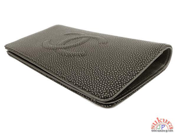 シャネルコピー 長財布 キャビアスキン ココマーク A48651