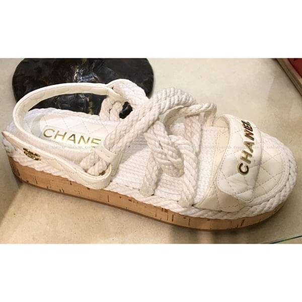 *希少* シャネル コード サンダル コピー WHITE