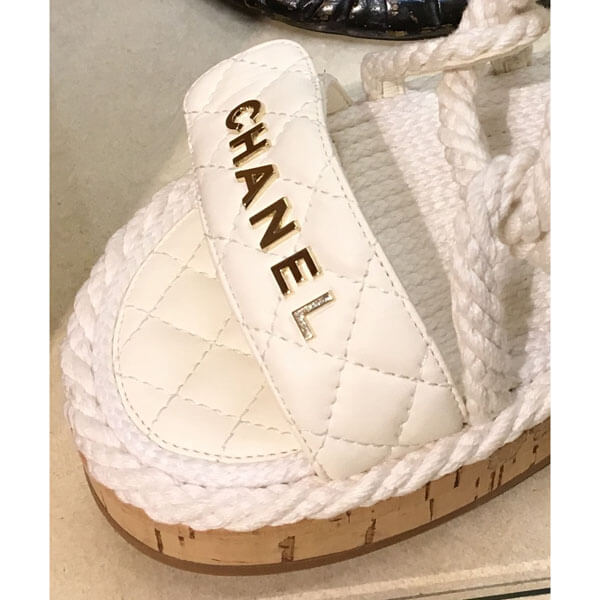 *希少* シャネル コード サンダル コピー WHITE