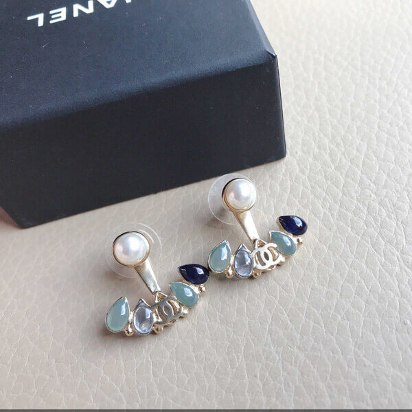 シャネル ピアス 偽物 宝石とパール☆CCロゴ☆ピアス  
