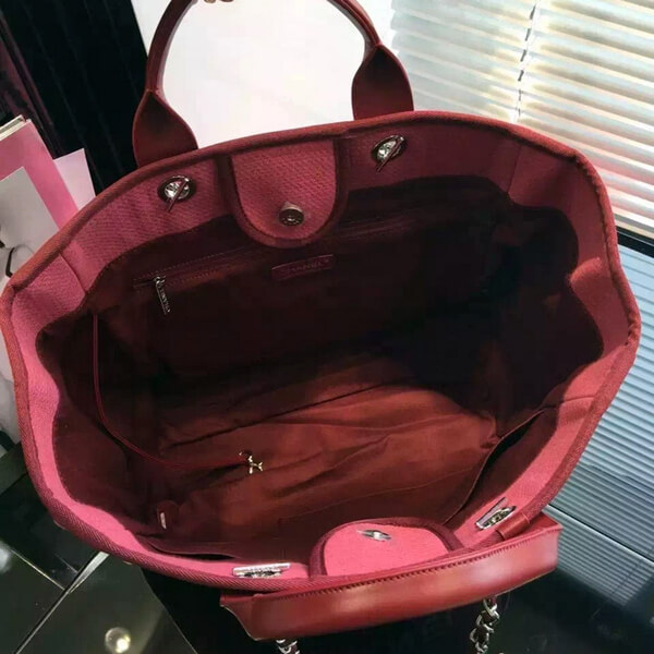 シャネルコピー シャネル バッグ BAG ドーヴィルライン ロゴマーク トートバッグ ルージュレッドトワルキャンバス A66941-Y07492  ブランド