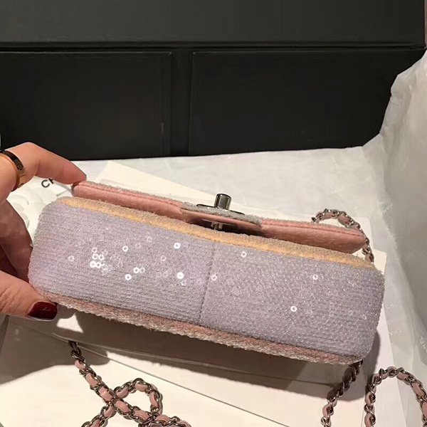 【2018新作】シャネルスーパーコピー ハンド バッグ スパンコール ピンク