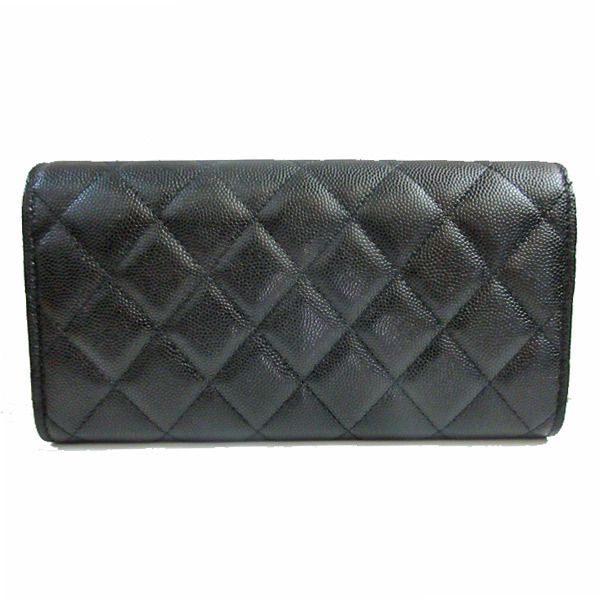 シャネル 財布 偽物 ロング フラップ 黒 シルバー金具 AP2248 B06088 94305
