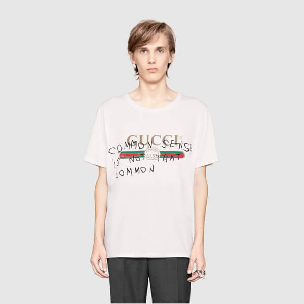 2020SS新作大人気 グッチコピー＊ココ キャピタン プリント Tシャツ ホワイト