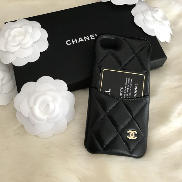 シャネルスーパーコピー 19CiPhone7/8ラムスキンｘG金具
