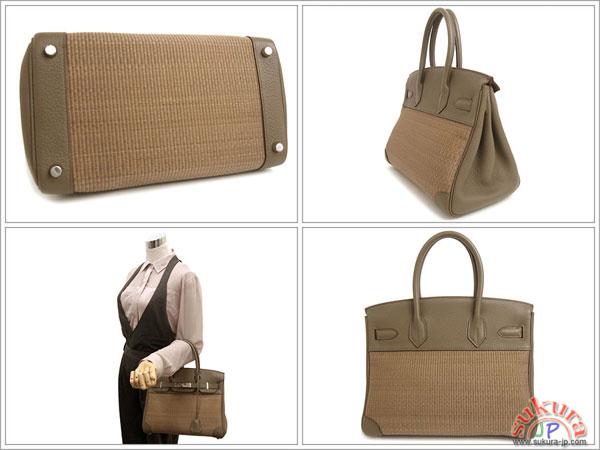 エルメス バーキン 30 cm ハンドバッグ エトゥープ×シルバー金具 N刻印 QK22-GZ