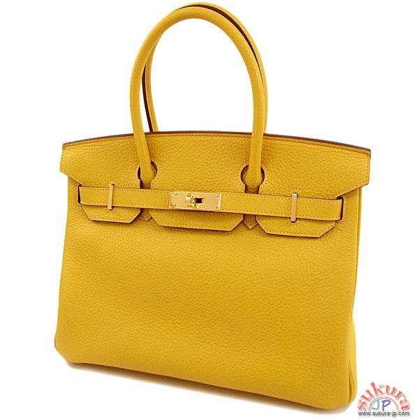 エルメス バーキン コピー 30 cm ハンドバッグ ソレイユ×ゴールド金具 Q刻印 QK06