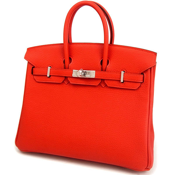 エルメス バーキン 25 cm ハンドバッグ カプシーヌ×シルバー金具 トゴ Q刻印 エルメス Birkin QK25