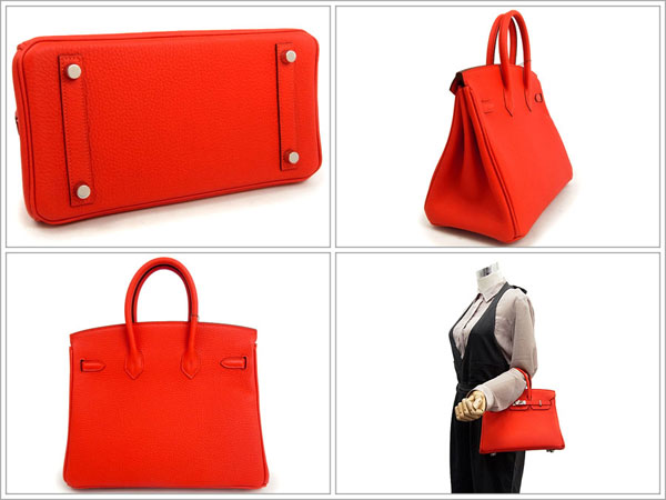 エルメス バーキン 25 cm ハンドバッグ カプシーヌ×シルバー金具 トゴ Q刻印 エルメス Birkin QK25