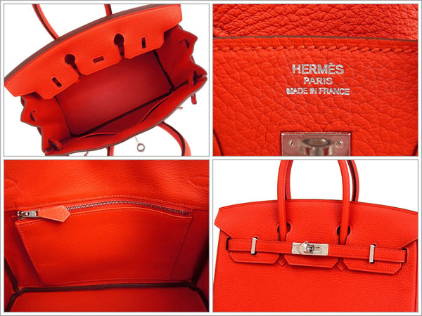 エルメス バーキン 25 cm ハンドバッグ カプシーヌ×シルバー金具 トゴ Q刻印 エルメス Birkin QK25