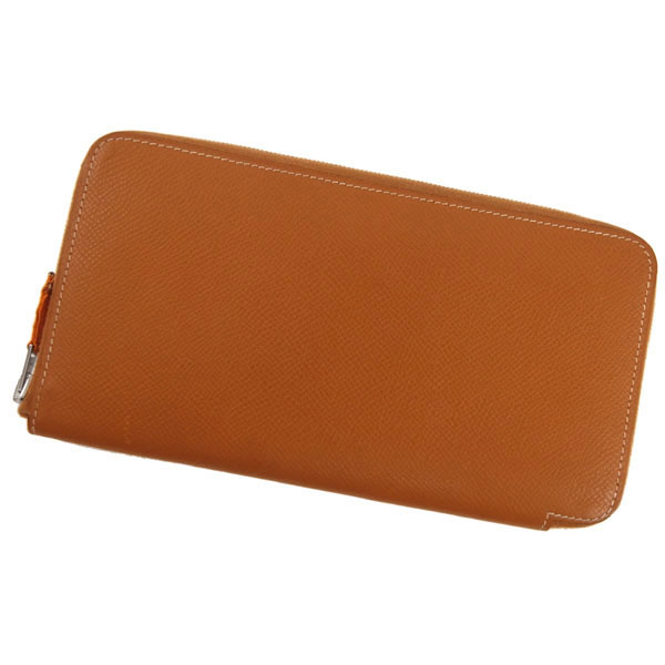 エルメス 長財布 ゴールド×オレンジ×シルバー金具 O刻印 エルメス 財布 RA31-COT