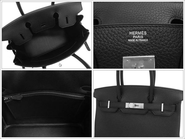 エルメス バーキン 30 cm ハンドバッグ ブラック×シルバー金具 トリヨンクレマンス Q刻印 エルメス Birkin バッグ