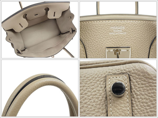 エルメス バーキン 30 cm ハンドバッグ トゥルティエールグレー×シルバー金具 トゴ L刻印 エルメス Birkin バッグ RB03-RTZ