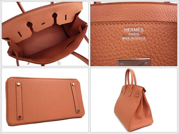 エルメス バーキン 35 cm ハンドバッグ ローズテ×シルバー金具 トリヨンクレマンス Q刻印 エルメス Birkin バッグ ローズティー