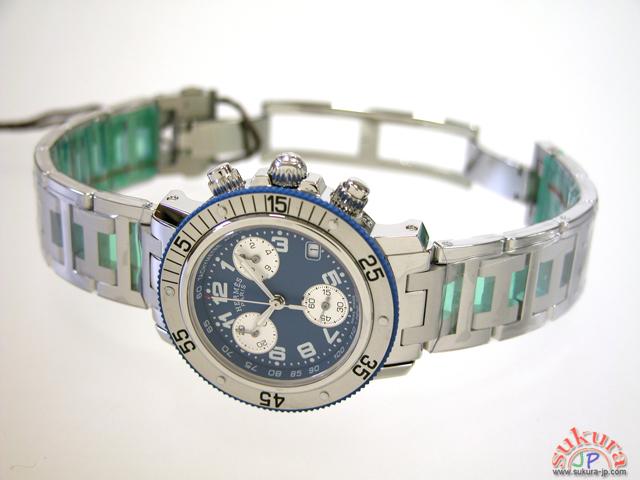 エルメスコピー クリッパー　ダイバー　クロノ CL2.317.631/3841 SS/SS ブルー