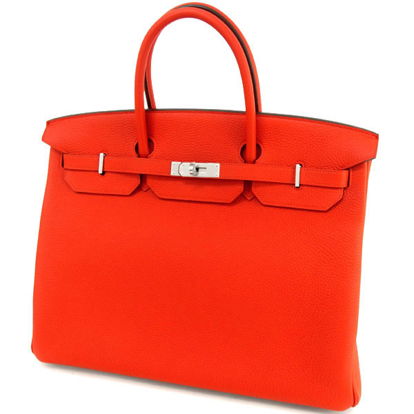 エルメス バーキン 40 cm ハンドバッグ カプシーヌ×シルバー金具 トゴ Q刻印 エルメス Birkin バッグ