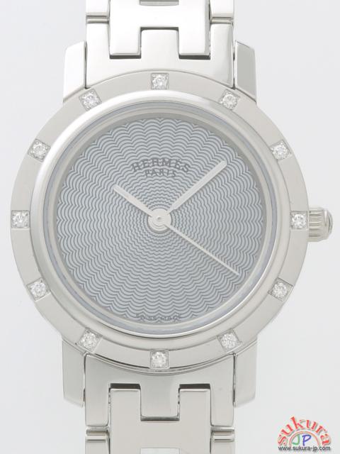 エルメスコピー クリッパー　ナクレ  SS/SS　ベゼル12PD グレー