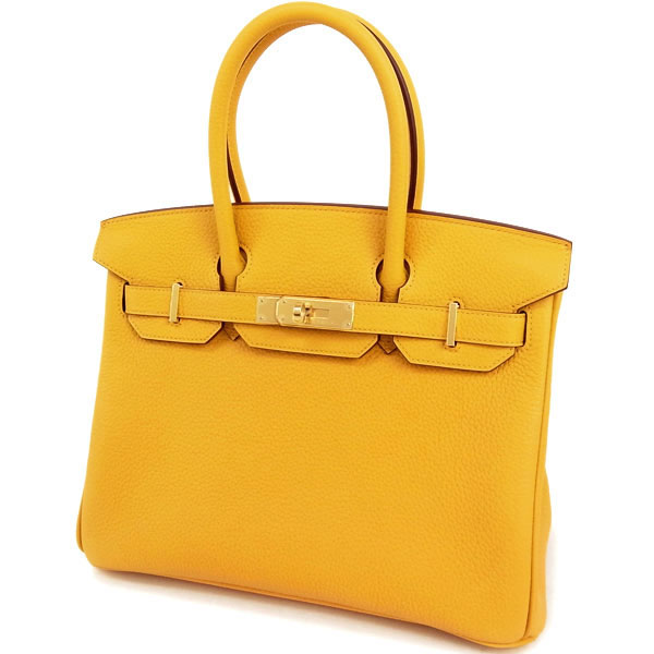 エルメス バーキン 30 cm ハンドバッグ ソレイユ×ゴールド金具 トリヨンクレマンス Q刻印 エルメス Birkin バッグRB19-SZ