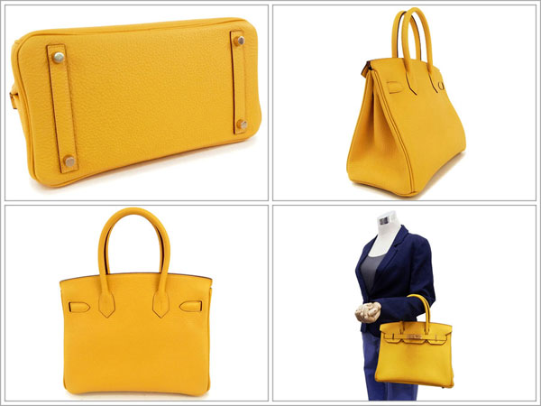 エルメス バーキン 30 cm ハンドバッグ ソレイユ×ゴールド金具 トリヨンクレマンス Q刻印 エルメス Birkin バッグRB19-SZ