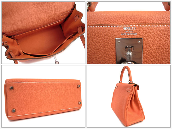 エルメス ハンドバッグ ケリー 28 cm 内縫い クレヴェット×シルバー金具 Q刻印 エルメス Kelly バッグ