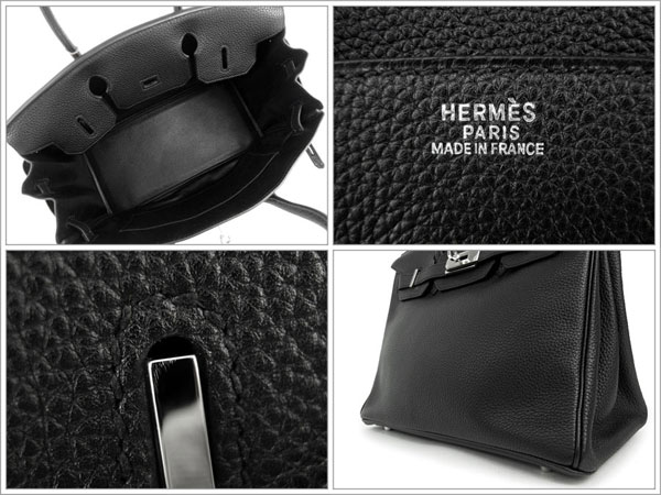 エルメス バーキン 30 cm ハンドバッグ ブラック×シルバー金具 トゴ H刻印 エルメス Birkin バッグ