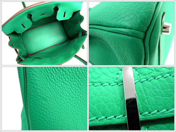 エルメス バーキン 30 cm ハンドバッグ ミント×シルバー金具 トリヨンクレマンス P刻印 エルメス Birkin バッグ