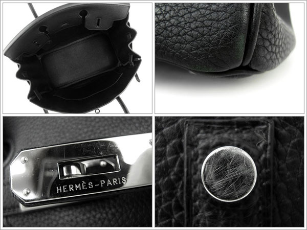 エルメス バーキン 30 cm ハンドバッグ ブラック×シルバー金具 トゴ N刻印 エルメス Birkin バッグ