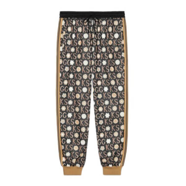 グッチ ケン スコット x グッチ 偽物 プリント入り ジョギングパンツ Ken Scottxグッチ print jogging pant