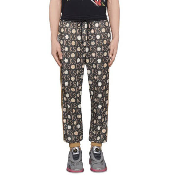 グッチ ケン スコット x グッチ 偽物 プリント入り ジョギングパンツ Ken Scottxグッチ print jogging pant