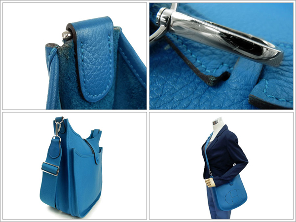 エルメス ショルダーバッグ エブリン3 トロワ 29 PM ミコノス×シルバー金具 トリヨンクレマンス O刻印 エルメス Evelyne バッグ