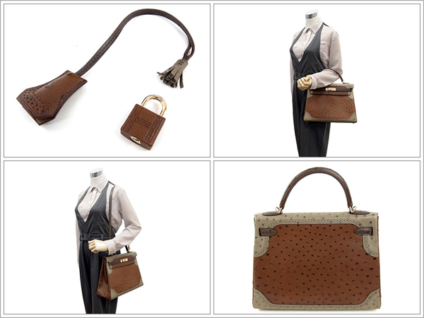 エルメス ハンドバッグ ケリー 32 cm ギリーズ Q刻印 Kelly トリコロール QL26-GZ