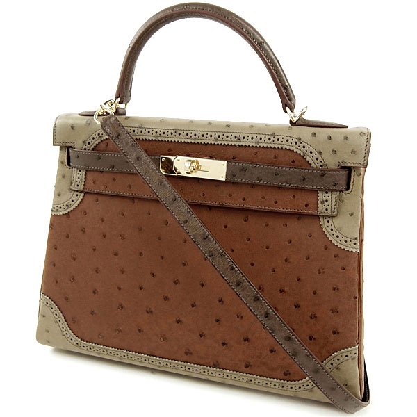 エルメス ハンドバッグ ケリー 32 cm ギリーズ Q刻印 Kelly トリコロール QL26-GZ