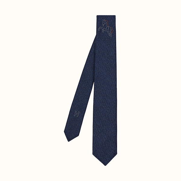 エルメス ネクタイ 偽物【エルメス】ネクタイソリッドカラー《クレイジーポニー》7 cm H353617T
